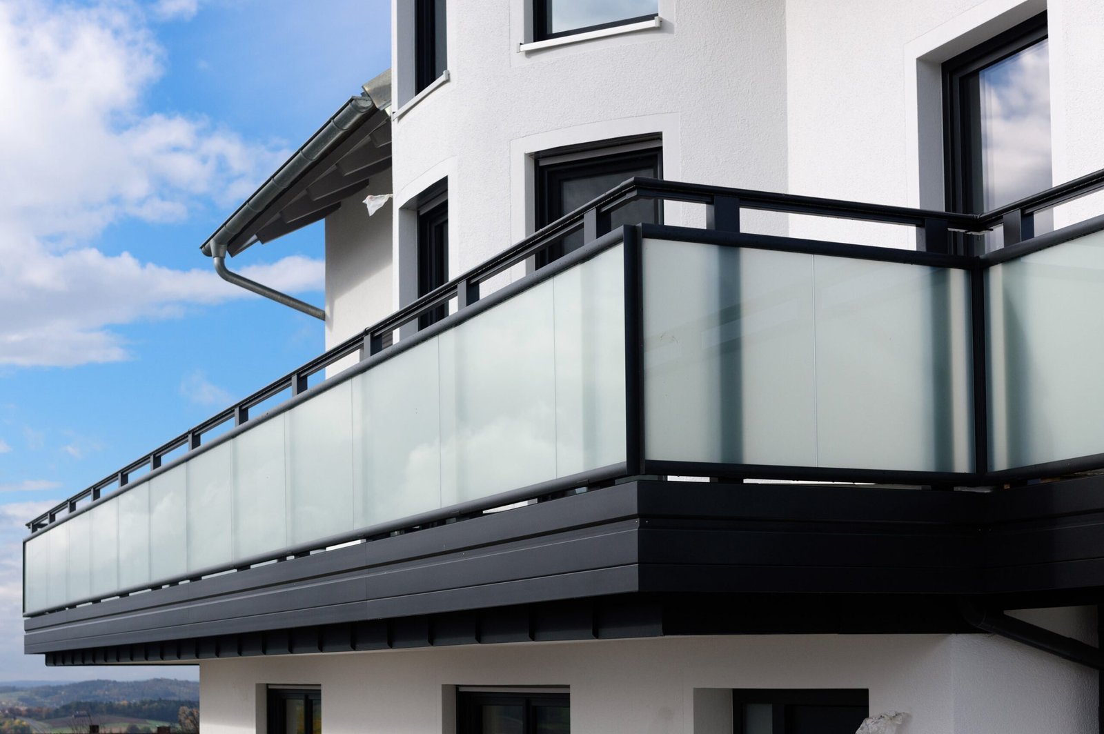 Steel balcony railings